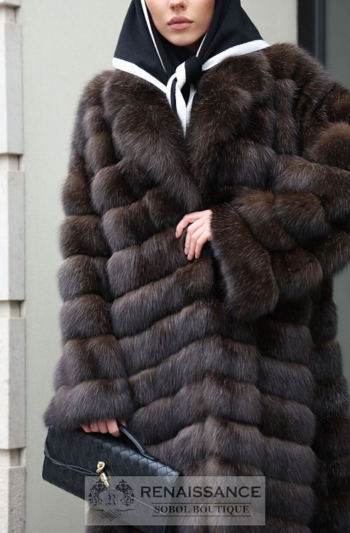 Роскошная соболиная шуба , седина №5