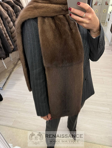 Шарф из меха норки в трёх цветах