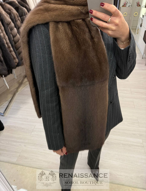 Шарф из меха норки в трёх цветах, Москва, 