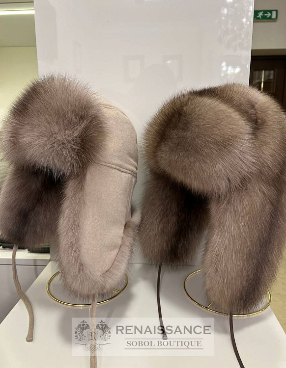 Шапка-ушанка из цельных шкурок соболя, Москва, 