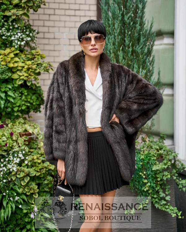 Элегантный жакет из баргузинского соболя