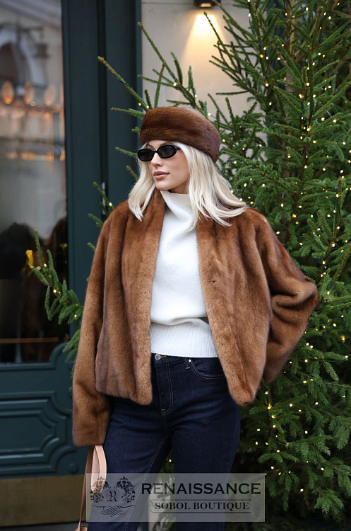 Короткая шуба из меха норки