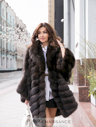 Манто из соболя седина № 3