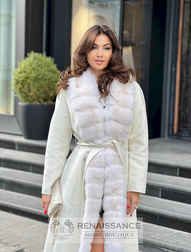 Пальто из кашемира Loro Piana с соболем