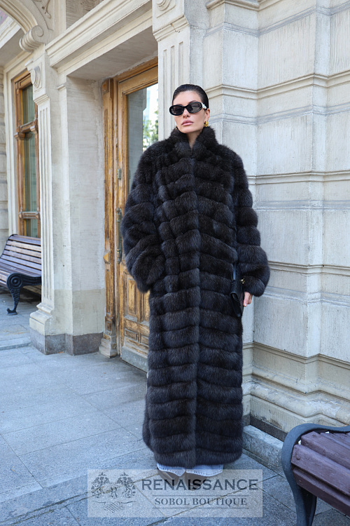 Роскошная шуба из баргузинского соболя , седина №6, Москва, Пальто