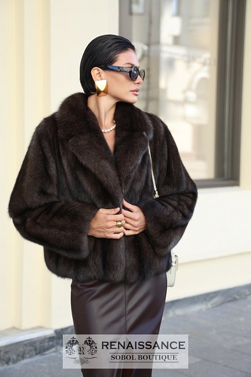 Модный жакет ретро из соболя