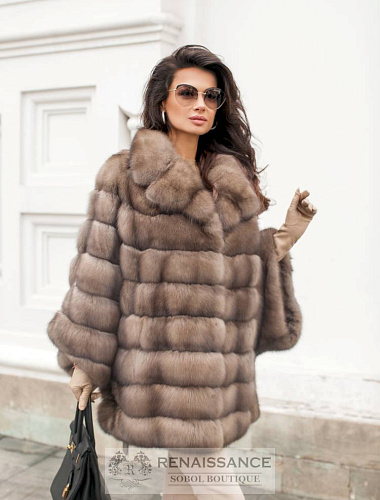 Жакет- летучая мышь из меха баргузинского соболя