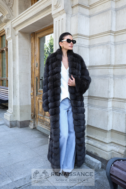 Роскошная шуба из баргузинского соболя , седина №6, Москва, Пальто