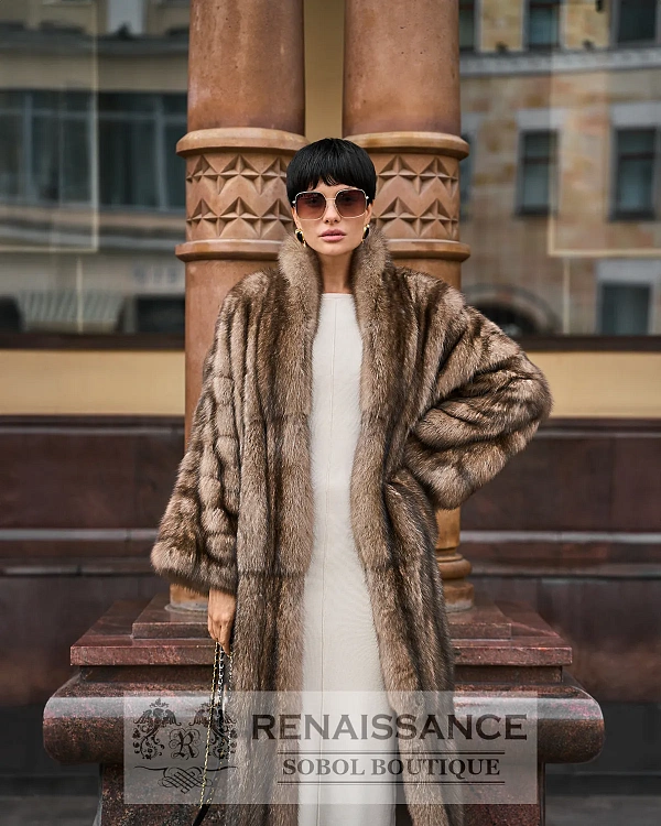 Соболиная шуба в стиле винтаж