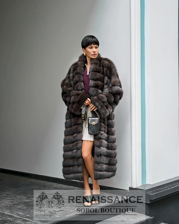 Длинная шуба из соболя