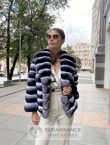 Универсальный жакетик из меха шиншиллы