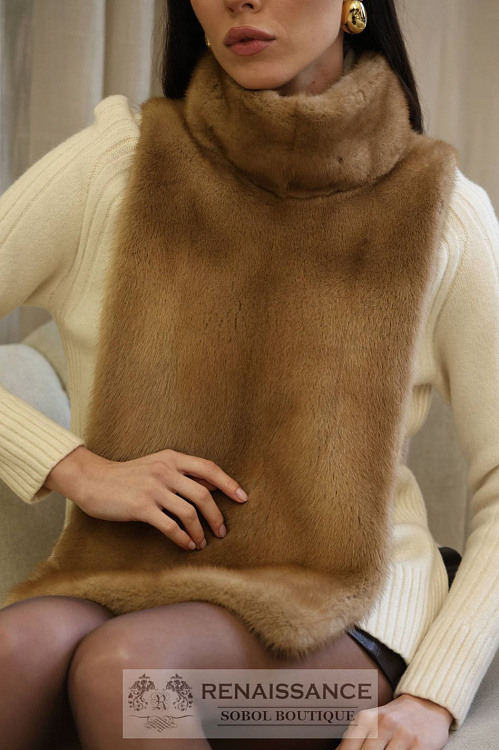 Манишки из меха норки в разных оттенках, Москва, 