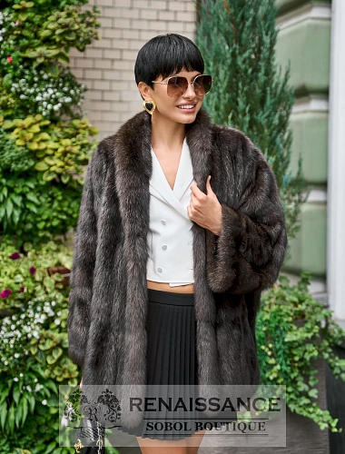 Элегантный жакет из баргузинского соболя