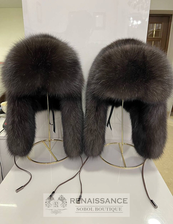 Шапка-ушанка из цельных шкурок соболя, Москва, 