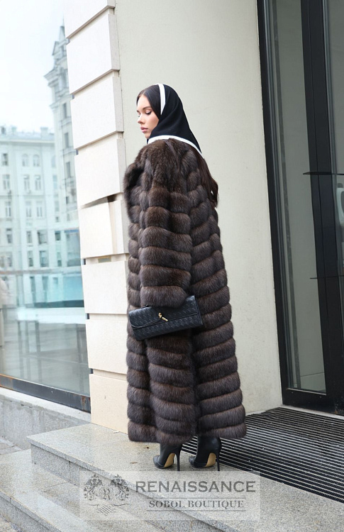 Роскошная соболиная шуба , седина №5