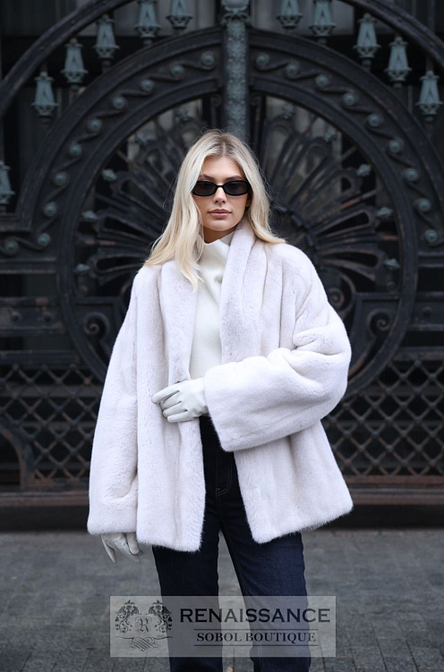 Удлинённый жакет из норки