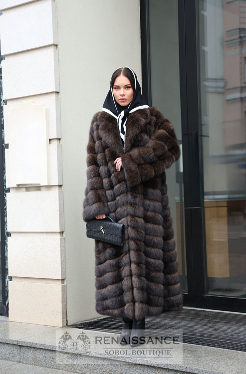 Роскошная соболиная шуба , седина №5