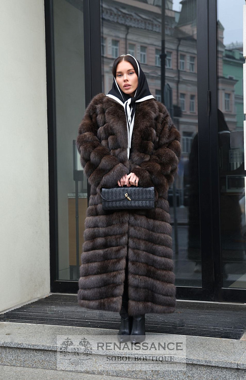 Роскошная соболиная шуба , седина №5