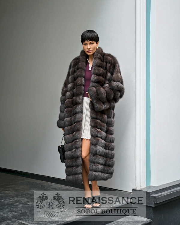 Длинная шуба из соболя