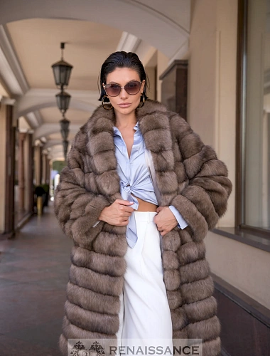 Шубка из седого, светлого соболя