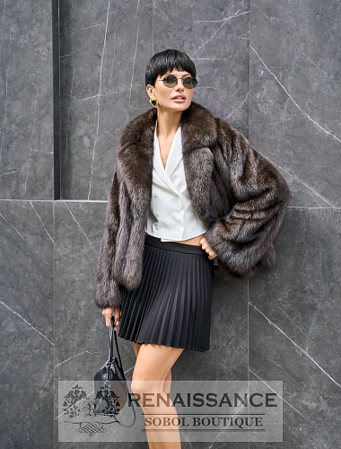 Жакет из соболя в стиле ретро