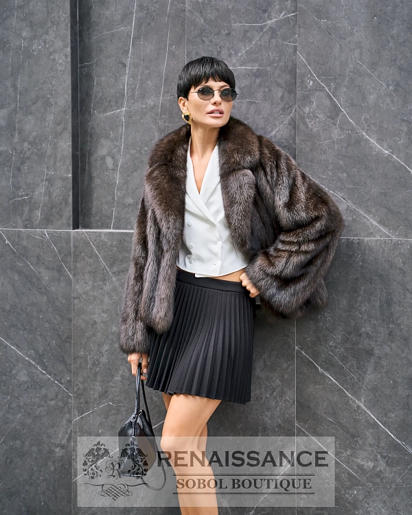 Жакет из соболя в стиле ретро