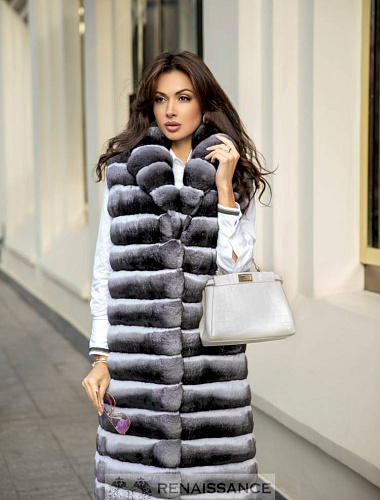 Стильный жилет из шиншиллы