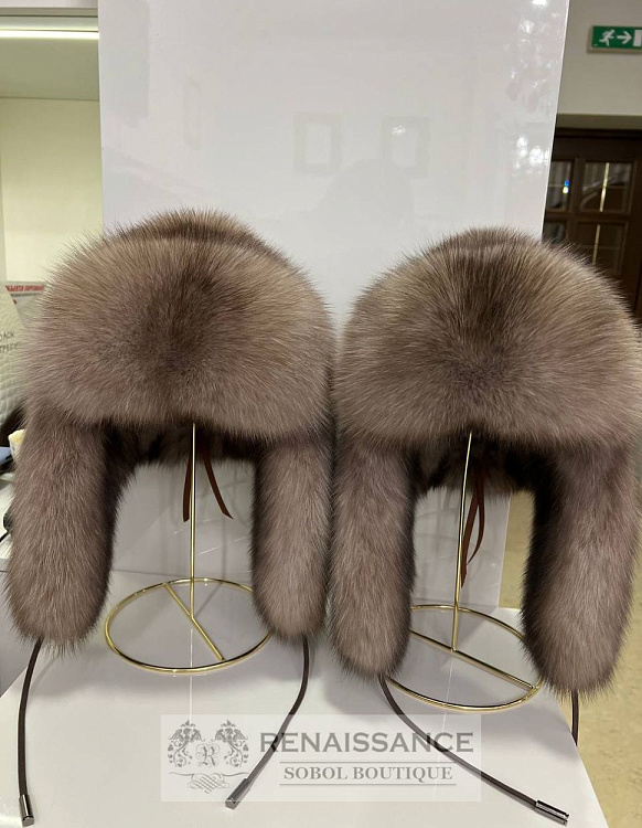 Шапка-ушанка из цельных шкурок соболя, Москва, 