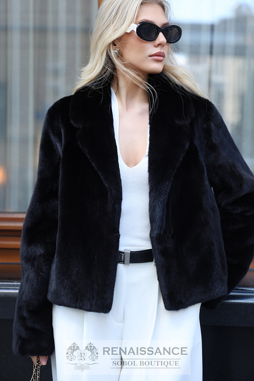 Короткая шуба из меха норки