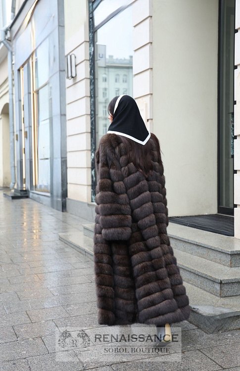 Роскошная соболиная шуба , седина №5