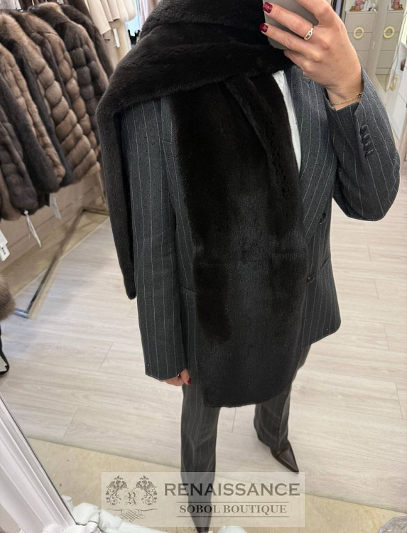 Шарф из меха норки в трёх цветах, Москва, 