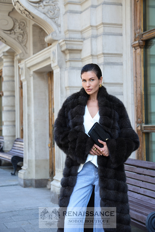 Роскошная шуба из баргузинского соболя , седина №6, Москва, Пальто
