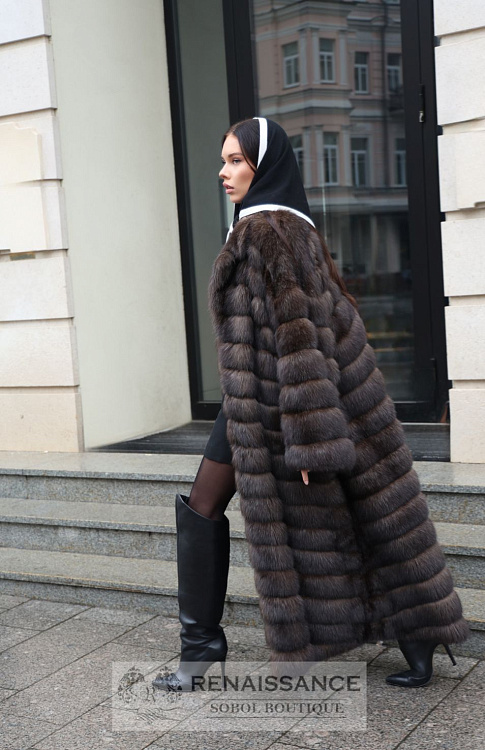 Роскошная соболиная шуба , седина №5