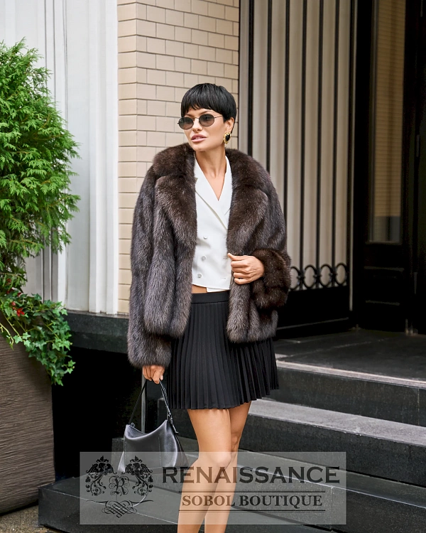 Жакет из соболя в стиле ретро