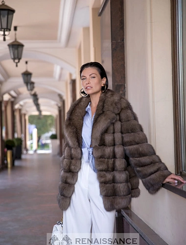 Элегантный жакет из меха соболя