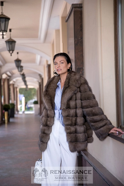Элегантный жакет из меха соболя