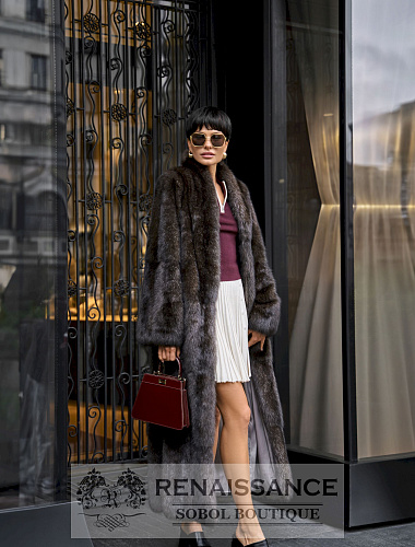 Соболиная шуба из цельных шкурок