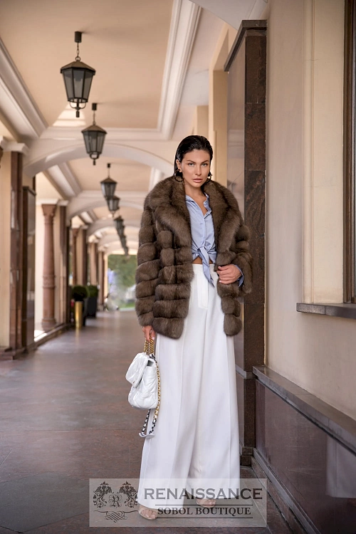 Элегантный жакет из меха соболя