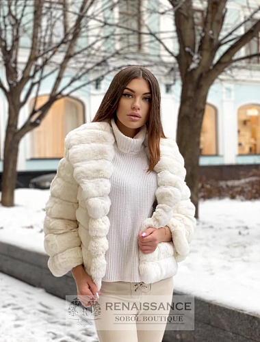 Эффектный жакетик из шиншиллы