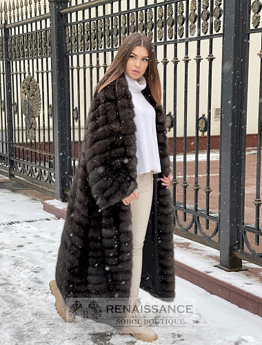 Роскошная шуба из меха баргузинского соболя