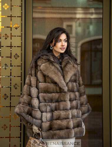 Великолепное манто из баргузинского соболя