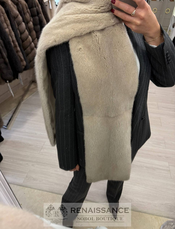 Шарф из меха норки в трёх цветах, Москва, 